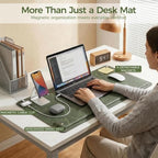 Magnetic Desk Mat System with Wrist Support 80×40cm, Premium Leather Desk Pad with Magnetic Accessories, Waterproof Non-Slip Desk Organizer for Office & Gaming - Image 3