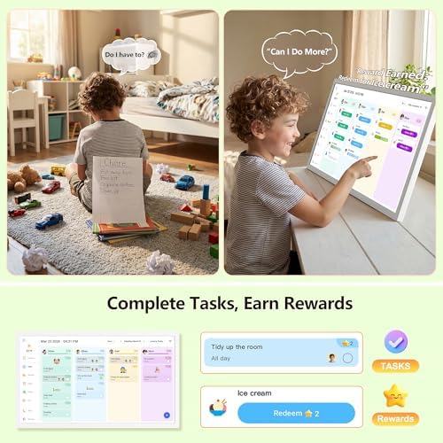 Digital Calendar – 27 Inch Electronic Wall Calendar & Chore Chart, Smart Family Organizer with Interactive Touchscreen Display, Wall Mount in Portrait or Landscape - Image 3