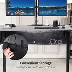VIVO Black Under Desk 71 in Cable Management Sleeve, DESK-SKIRT-71 - Image 6