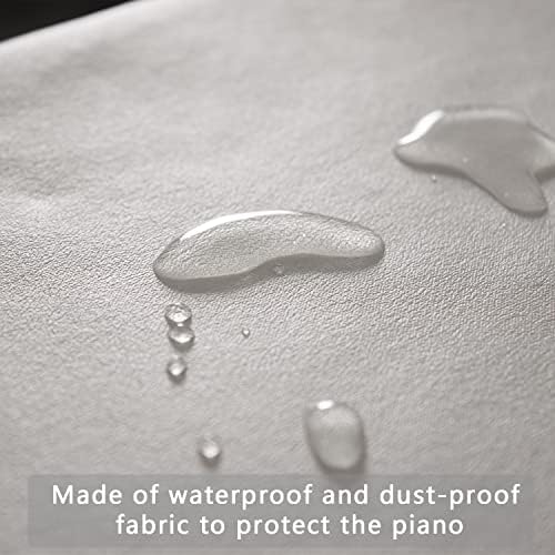 Piano Keyboard Cover Keep Your Upright Piano Safe with Our Dust Cover Cloth (White) - Image 5