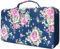 Vomgomfom PU Leather Pencil Case, Holds 100 Markers/300 Pens,Blue Rose by Vomgomfom