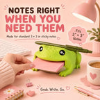 3D Printed Frog Sticky Note Holder with Pen Rest,Sticky Note Holder (Frog+Cow-Brown) - Image 4