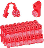 LeaGerous 200 Pcs Magnetic Peg Hook Stop Lock 6mm, Display Hook Magnet Security Locks Compatible with 4.5-5.9mm pegboard for Retail Store and Shopping Center (Red) by LeaGerous