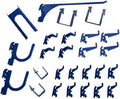 Wall Control KT-200-DLX Blue Slotted Metal Pegboard Hook Kit for Storage & Organization – Deluxe Assortment, 50 lbs Capacity, Made in USA by Wall+Control