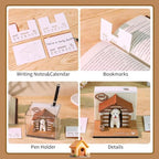 3D Calendar 2027,Time Piece Calendar 2027,Cute Dog 3D Art Notepad Calendars,3D Memo Pad,Tear Away Calendars,Christmas Gift,New Year Gift (Adorable dog house) - Image 4