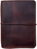 Travelers Notebook Cover with Inner Pockets, Card Slots and Pen Holder, Passport Size, Dark Brown by newestor