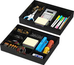 Simple Houseware Drawer Organizer Tray, 9 Compartments, 2-Pack, Black by SimpleHouseware