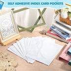 Outus 120 Pcs Self Adhesive Shop Ticket Holders, 8.5 x 11 Inch - Image 5