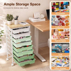LEHOM Rolling Storage Cart with 8 Drawers, Utility Cart on Lockable Wheels - Image 3