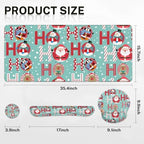 Britimes Keyboard Mouse Pad Set, 4 in 1 Desk Mat Set, Santa Claus Christmas - Image 2