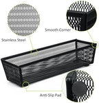Neudeco Drawer Organizer Set, Black Mesh, 5 Pack - Image 5