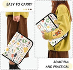 13 Pockets Expanding File Folder with Zipper Closure, Kitchen Icon Sets Recipe Accordion File Folder with Sticky Labels, Letter Size A4 Papers Expandable File Document Organizer - Image 4