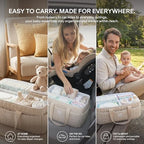 Koala Babycare Baby Diaper Caddy Organizer - Large Portable Nursery Storage Baby Basket with Handles for Newborn Essentials, Diapers, Wipes - Changing Table Caddy Organizer for Boy & Girl - Image 3