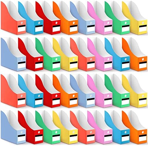 Jutom 32 Pcs Cardboard Magazine File Holders Organizer, Solid, Classic by Jutom