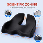 Benazcap Large Ergonomic Seat Cushion Relieves Sciatica & Tailbone Pain - Image 4