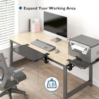 BONTEC Small Ergonomics Desk Extender Tray, 20 x 9.5 Inch, Black Carbon - Image 7