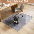 46" x 60" Gray Tempered Glass Chair Mat for Carpet & Hard Floors - Image 3