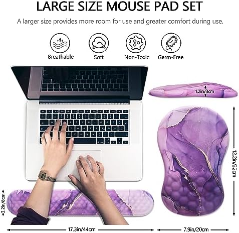 Ergonomic Mouse Pad with Wrist Support and Keyboard Wrist Rest Set - Image 5