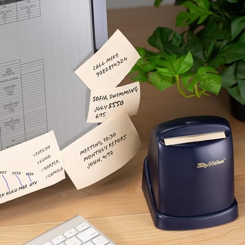 Executive Sticky Note Dispenser and Holder for Desk, Sleek Profile, Dark Blue, High Capacity, 5.0" W X 4.5" D X 5.5" H, Dispenser Perfect for School, Office Desk and Home Us (0023) - Image 5
