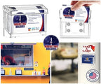 6 Pack Magnetic Outdoor Business Card Mobile Marketing with Lid and Take One Sticker Clear Acrylic Card Box by Marketing Holders - Image 2
