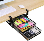 ROSYLINE Under Desk & Desktop Drawer Organizer, 2-Tier Big Capacity by ROSYLINE