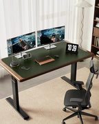 YSAGi 55" x 17" Large PU Leather Desk Mat for Keyboard and Mouse - Waterproof Non-Slip Desk Pad Protector for Office, Home, Writing Desk, Olive Green - Image 2