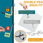 1/4 inch Extra Thick Pegboard Accessories Kit,Only Suitable for 1/4" Pegboard Board,Includes Three Baskets and Multiple Types of Pegboard Hooks,Metal Hooks for Hanging Storage(Black Baskets) - Image 6
