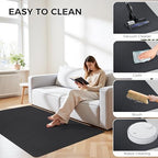 Sycoodeal Chair Mat, 48" x 60" Office Chair Mat for Hardwood and Tile Floor, Heavy Duty Floor Protector for Rolling Chairs, Non-Slip,Computer Mat for Home Office(Black) - Image 6