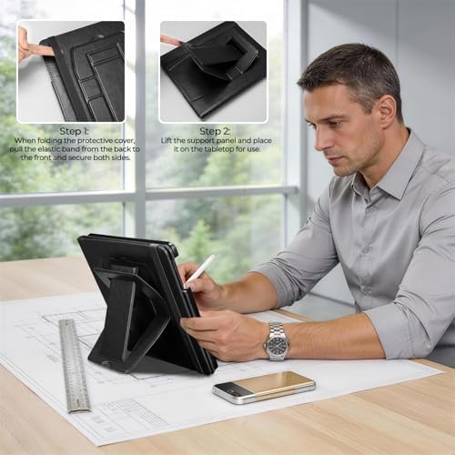 E NET-CASE Case for 11" Kindle Scribe 3rd Generation 2025, Kindle Scribe Colorsoft, Multi-Viewing Stand Cover with Auto Sleep/Wake,Pen Holder for Scribe 11" 2025 Released (Black) - Image 3