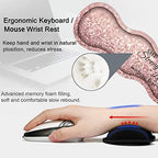 Large Gaming Mouse Pad, Keyboard Wrist Rest pad + Mouse Wrist pad + Coaster Set Extended Waterproof Non-Slip Table mat Suitable for Home Office Learning Games - Bible Verses Proverbs 31:25 - Image 7