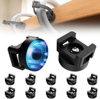 10 Pcs Magnetic Zip Tie Mount Base 26lbs Strong Magnetic Zip Tie Holder Multipurpose Magnet Cable Tie Clips Holder Wire Management Clips for Home Office Marine Electrical Wiring Organization Black by Laowu