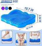Thicken 19.7in Seat Cushion, Gel Seat Cushion for Long Sitting–Office Chair, Wheelchair, Car Cushion, Large Cooling Pad for Back Pain, Sciatica, Tailbone Pain Relief - Image 2