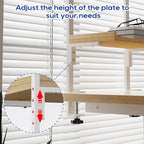 Clamp On Desk Shelf 2-Tier, 12.6 inch Wood Shelving Unit for Office Desk/Gaming Accessories, Tabletop Book Storage Rack, Shelf for Top & Under of Desk, Natural - Image 6