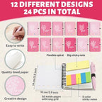 Sprial Notebooks with Pens Bulk, 48 Pack, 5.5 x 4.7 Inch, Pink - Image 4