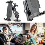 VAUBORTTI Aluminum Arm Heavy Duty Tablet Mount Drill Base - for 6.5"-12.9" Tablet iPad Pro/Mini, iPad Holder for Truck, Car,Dashboard,Desk,Wall-Swivel with 1 inch/25mm Ball Joint (Pack of 2) - Image 3