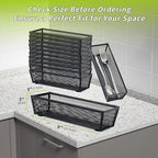 Neudeco Silverware Organizer, Black, 9 x 3 x 2 inch, Pack of 12 - Image 2