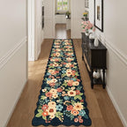 DUKINO 2x12 Washable Runner Rug, Long Runner Rug for Hallway, Navy Blue - Image 5