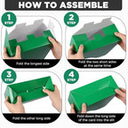 Jutom 48 Sets Cardboard Magazine Holders with Labels for School,Green - Image 3