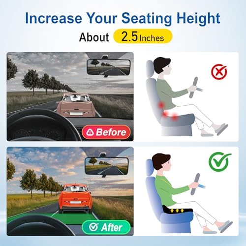 Lofty Aim Car Seat Cushion for Driving, Memory Foam Driver Seat Cushion - Image 3