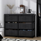 PPN 6 Drawer Fabric Dresser Storage Tower for Bedroom Entryway Dorm Closet by PPN