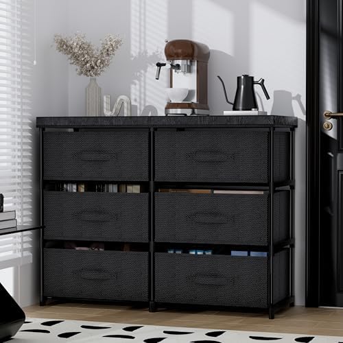 PPN 6 Drawer Fabric Dresser Storage Tower for Bedroom Entryway Dorm Closet by PPN