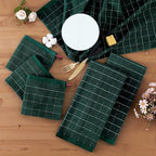 Homaxy Cotton Terry Kitchen Towels and Dishcloths Set of 8, Blackish Green - Image 2