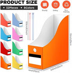 Jutom 32 Pcs Cardboard Magazine File Holders Organizer, Solid, Classic - Image 2