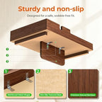 Bamboo Sofa Tray Insert with 2 Cup Holders for Sectionals - Image 5