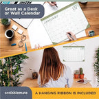 2026 Desk Calendar 17x12 Bulk Runs Until June 2027 Work Calendar with To-do List & Notes 18 Months With Plastic Cover Table Calendar 2026-2027 Desk Calendar With Protective Cover Bulk Planner for Home School Office (Light Green, 6 Pack) - Image 5