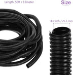 DMiotech 50ft Wire Loom Split Tubing 1 Inch(25.5 mm) ID Black - Image 3