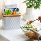 Diamond Embossed Recipe Box with 4x6 Cards and Dividers - Image 2
