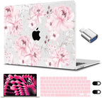 CISSOOK for MacBook Air 15 inch 2023-2026 Case M5 M4 M3 M2 Cute Pink Flower by CISSOOK