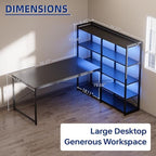 Pamray 49 Inch L Shaped Gaming Computer Desk with Shelves and Storage - Image 5