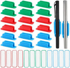 PATIKIL Adhesive Pen Holders, 48 Pack Silicone Flexible, Green/Blue/Red by PATIKIL